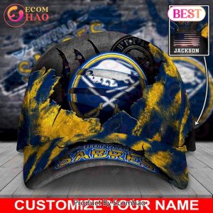 Custom Name NHL Buffalo Sabres Skull Cap