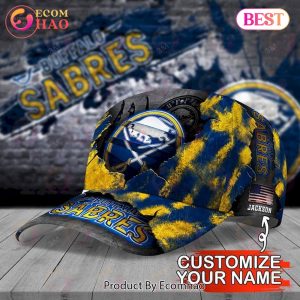 Custom Name NHL Buffalo Sabres Skull Cap