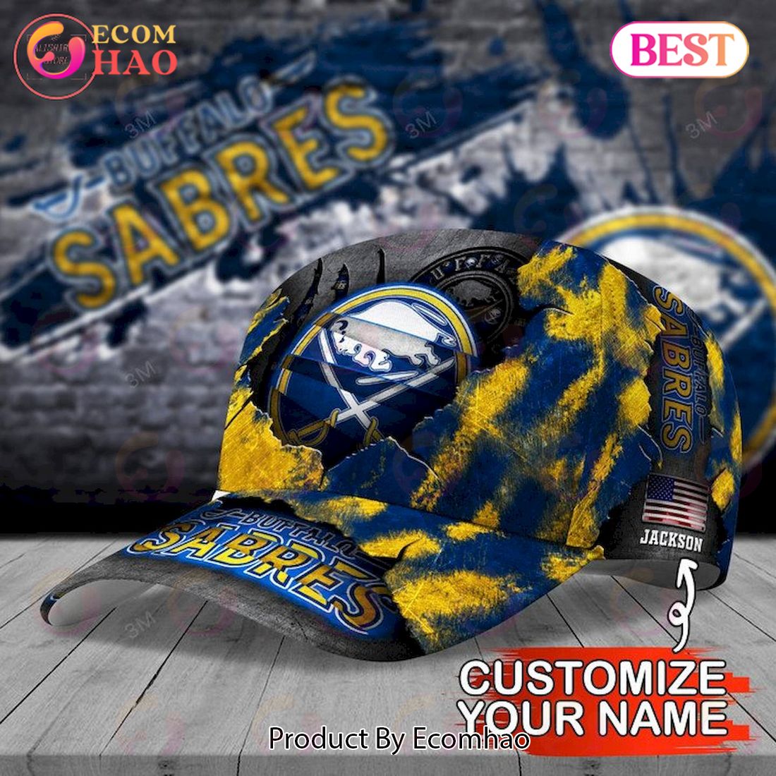 Personalized NHL Buffalo Sabres Camo Military Appreciation Team