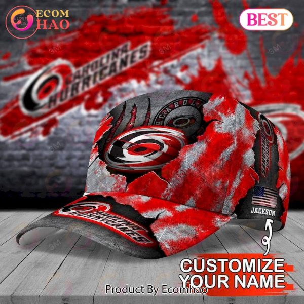 Custom Name NHL Carolina Hurricanes Skull Cap