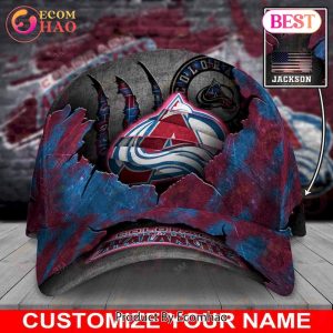 Custom Name NHL Colorado Avalanche Skull Cap