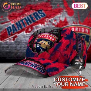 Custom Name NHL Florida Panthers Skull Cap