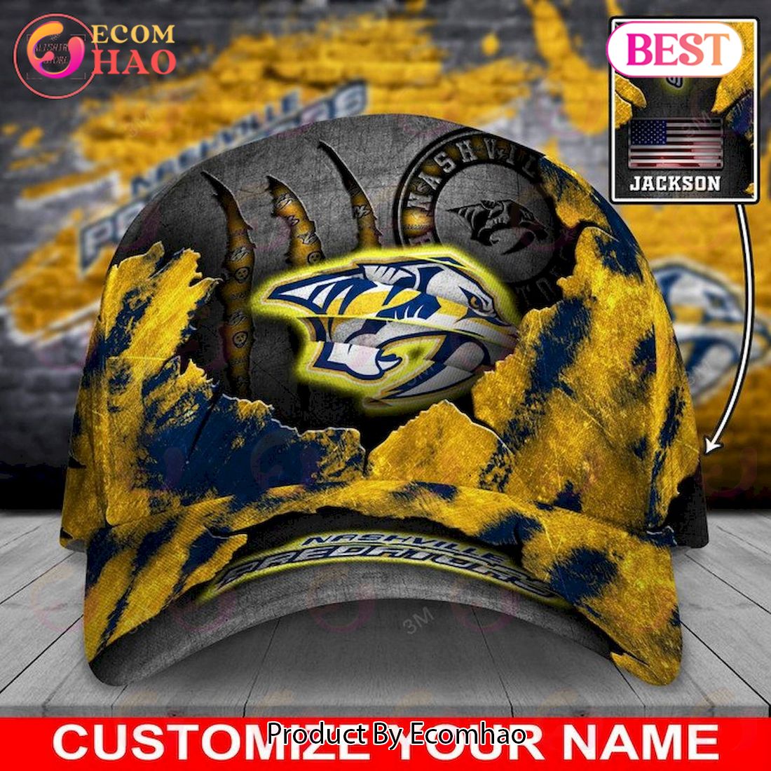 Personalized NHL Nashville Predators Camo Military Appreciation