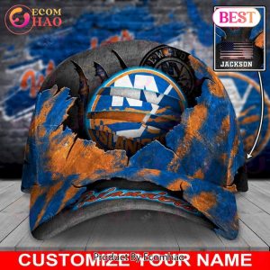 Custom Name NHL New York Islanders Skull Cap
