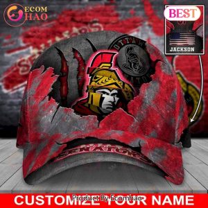 Custom Name NHL Ottawa Senators Skull Cap