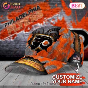 Custom Name NHL Philadelphia Flyers Skull Cap