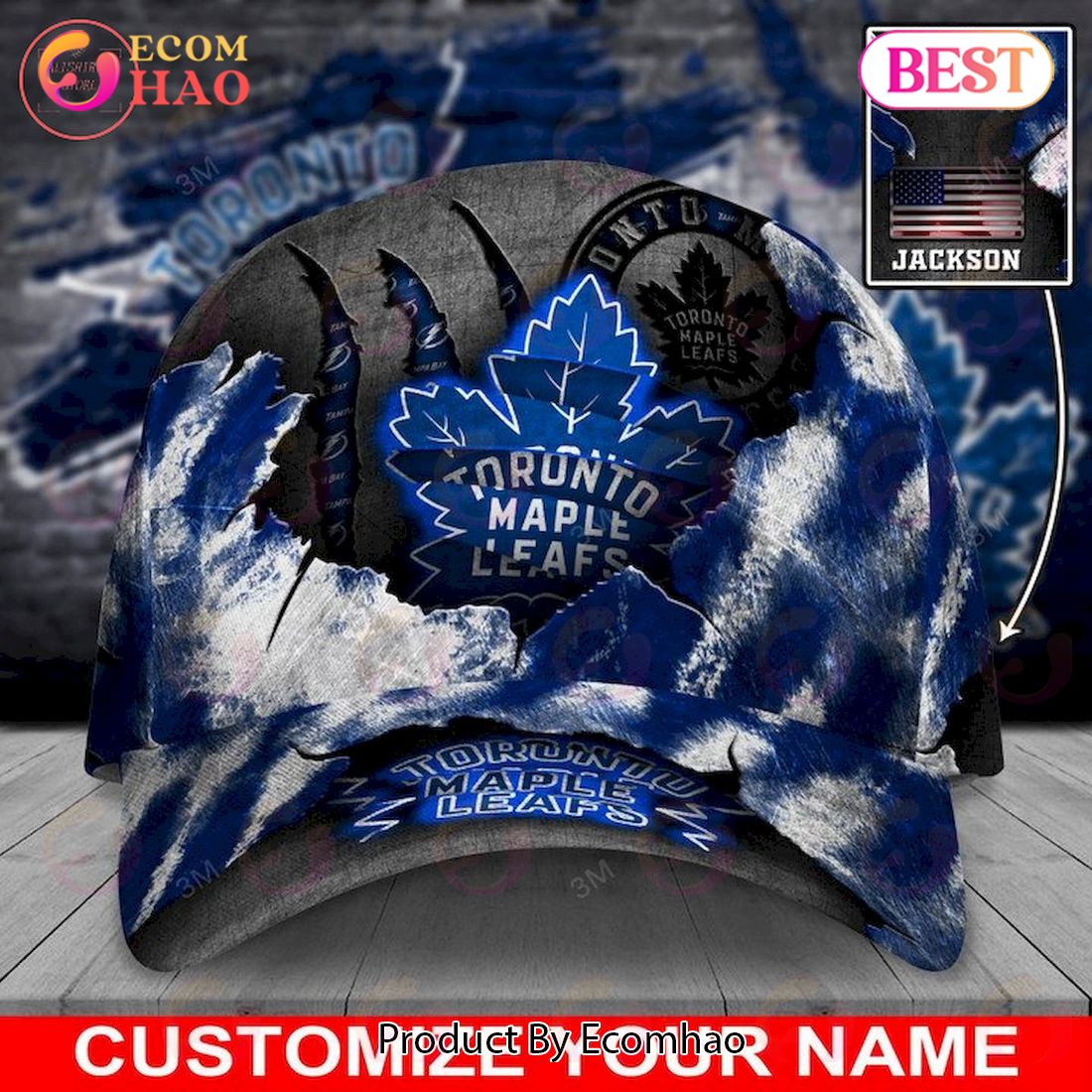 Custom Name NHL St Louis Blues Skull Cap