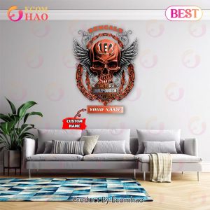 NFL Cincinnati Bengals – Personalized Skull Metal Sign