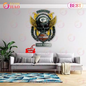 NFL Green Bay Packers – Personalized Skull Metal Sign