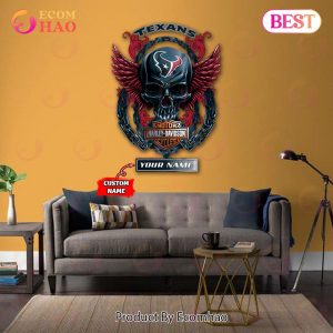 NFL Houston Texans – Personalized Skull Metal Sign