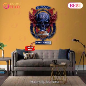 NFL New York Giants – Personalized Skull Metal Sign