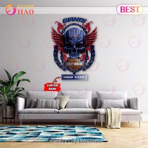 NFL New York Giants – Personalized Skull Metal Sign
