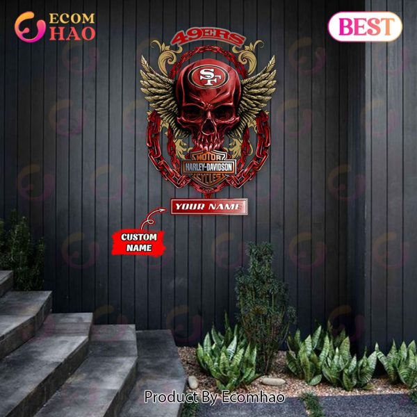 NFL San Francisco 49ers – Personalized Skull Metal Sign
