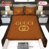 Brown Grey Givenchy Logo Luxury Brand High End Premium Bedding Set For Bedroom Luxury Bedspread Duvet Cover Set With Pillowcases Home Decoration