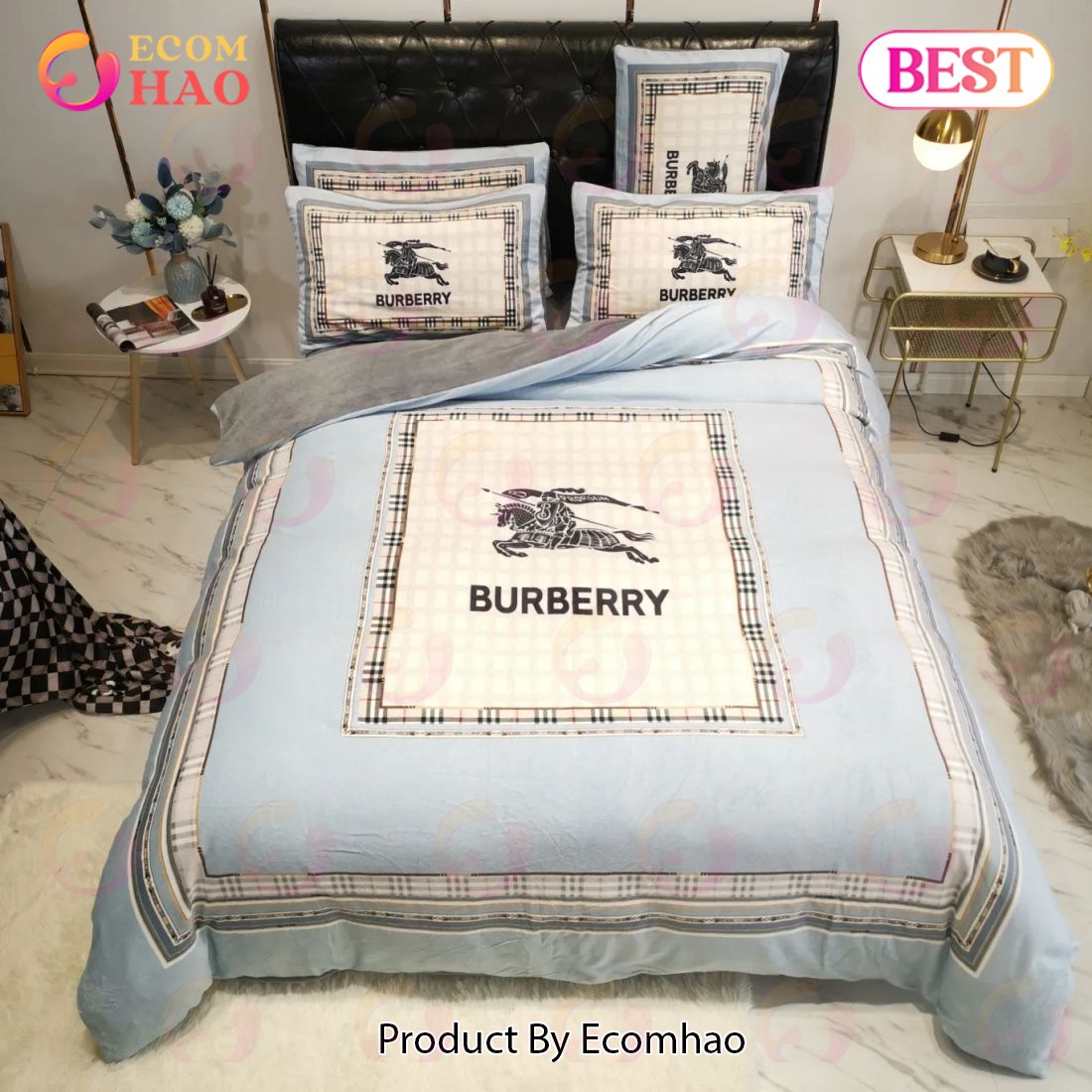 Burberry Bedding Sets 3D Printed Bedding Sets Quilt Sets Duvet Cover Luxury Brand Bedding Decor Bedroom Sets Best Luxury Bed Sets Gift Thankgivings And Christmas