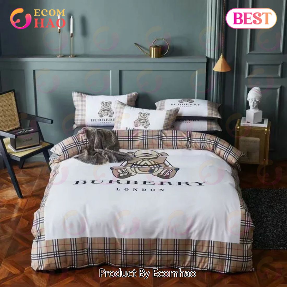 Burberry Bedding Sets Printed Bedding Sets Quilt Sets Duvet Cover Luxury Brand Bedding Decor Bedroom Sets Best Luxury Bed Sets Gift Thankgivings And Christmas