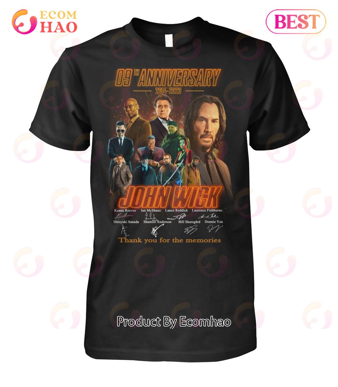 09th Anniversary 2014 – 2023 John Wick Thank You For The Memories T-Shirt