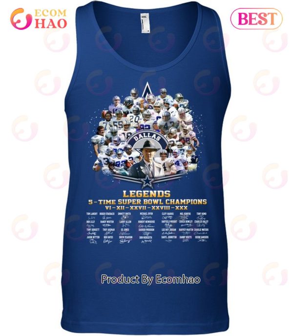 Dallas Cowboys Legends 5 – Time Super Bowl Champions T-Shirt