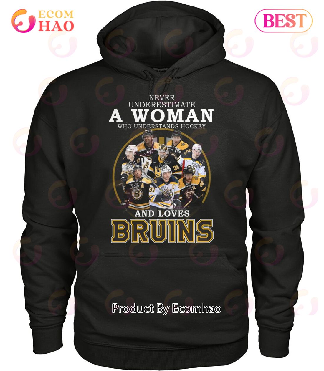 Never Underestimate A Woman Who Understands Hockey And Loves Bruins T-Shirt