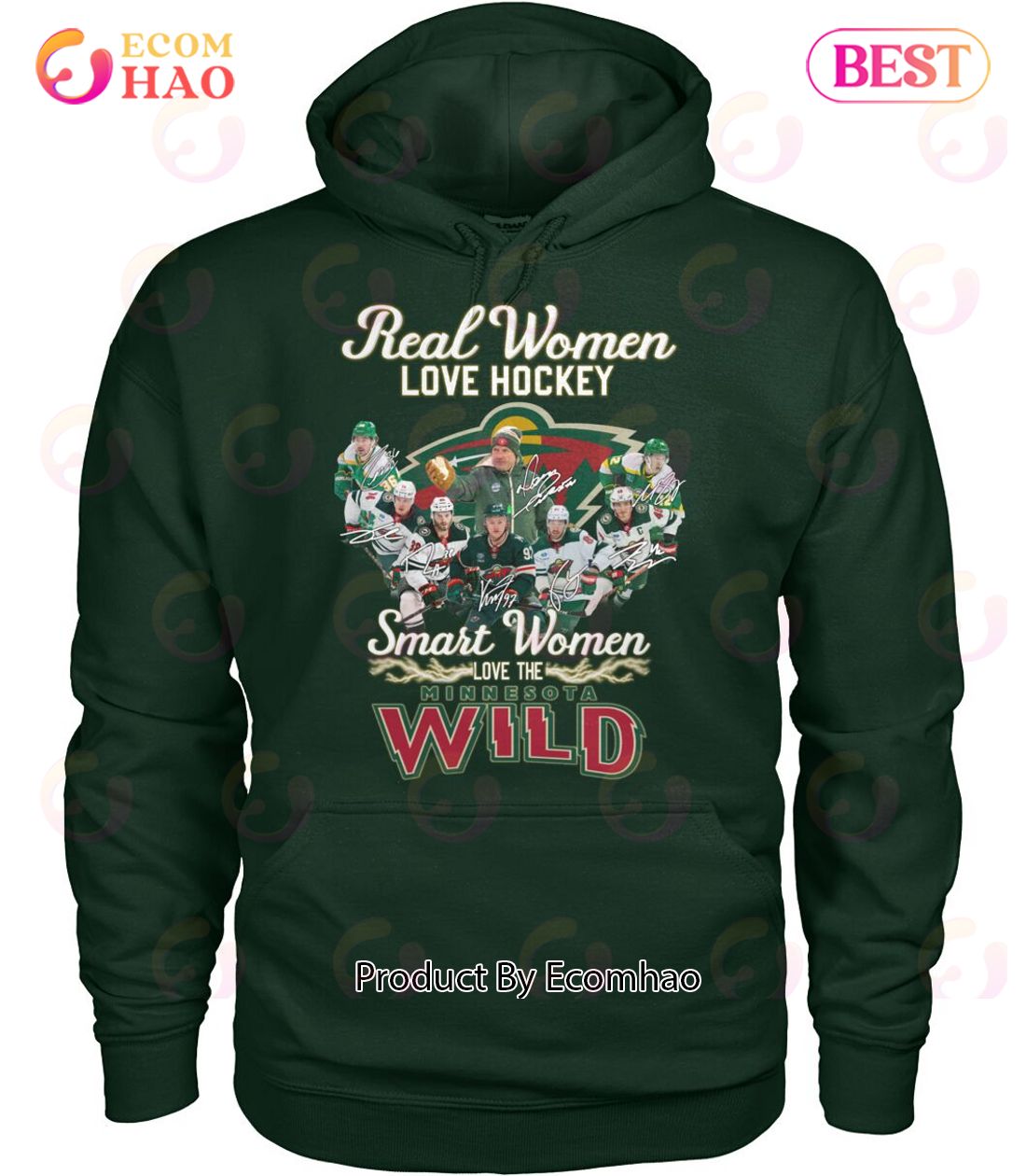 Real Women Love Hockey Smart Women Love The Minnesota Wild T-Shirt