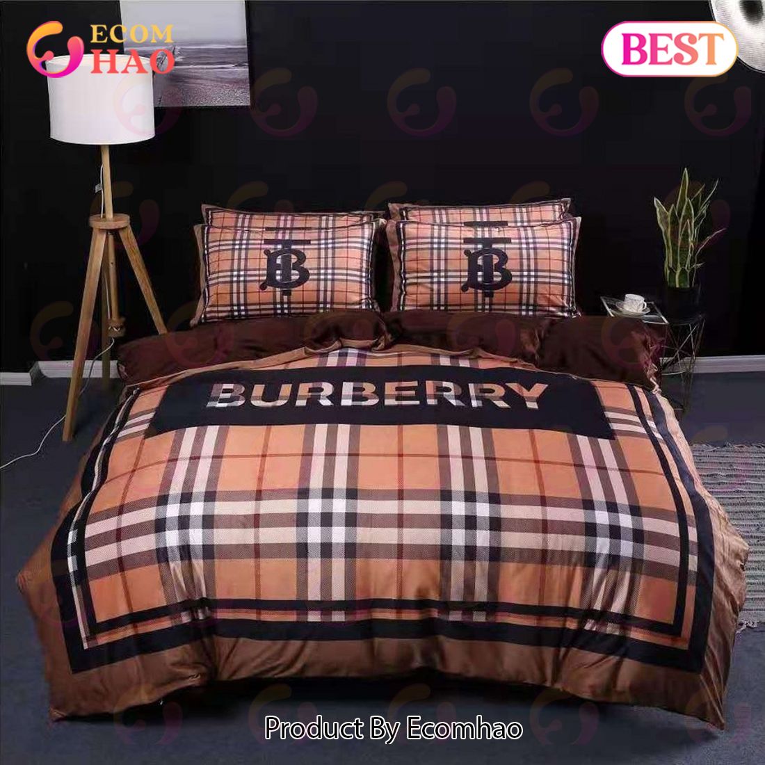 Burberry Luxury Logo Fashion Brand Premium Bedding Sets Bedroom Decor Thanksgiving Decorations For Home