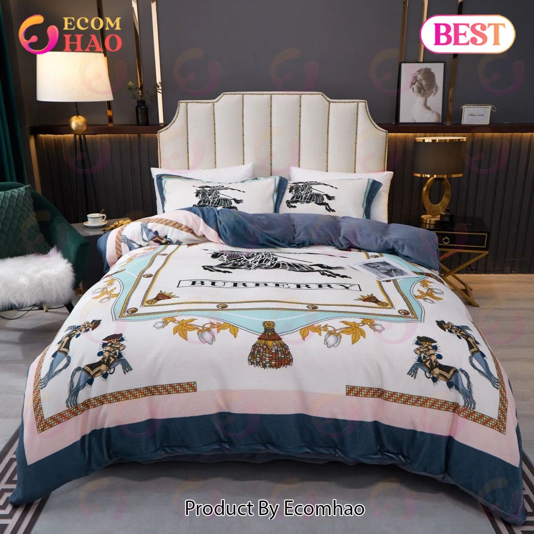 Burberry New Bedding Sets 3D Printed Bedding Sets Quilt Sets Duvet Cover Luxury Brand Bedding Decor Bedroom Sets Best Luxury Bed Sets Gift Thankgivings And Christmas