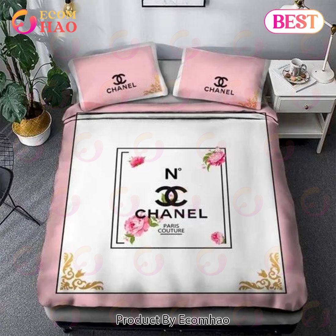 Chanel Hot Bedding Sets Luxury Brand Bedding Decor Bedroom Sets - Ecomhao  Store