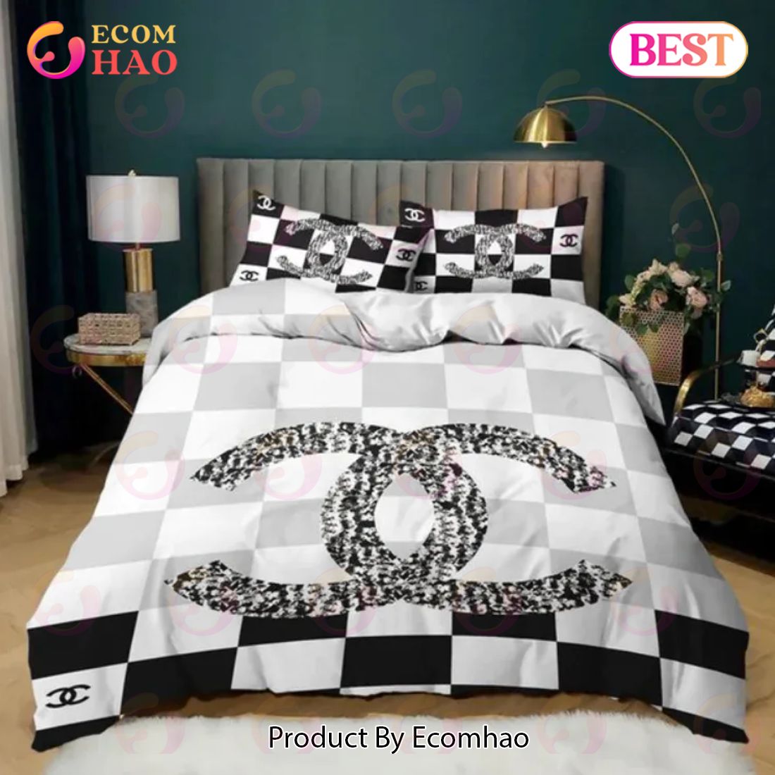 Chanel Logo New Luxury Brand Bedding Sets Bedspread Duvet Cover Set Bedroom  Decor Thanksgiving Decorations For Home Best Luxury Bed Sets Gift  Thankgivings And Christmas - Ecomhao Store