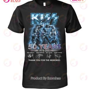 New Design Kiss 50 Years Of 1973 – 2023 Thank You For The Memories T-Shirt