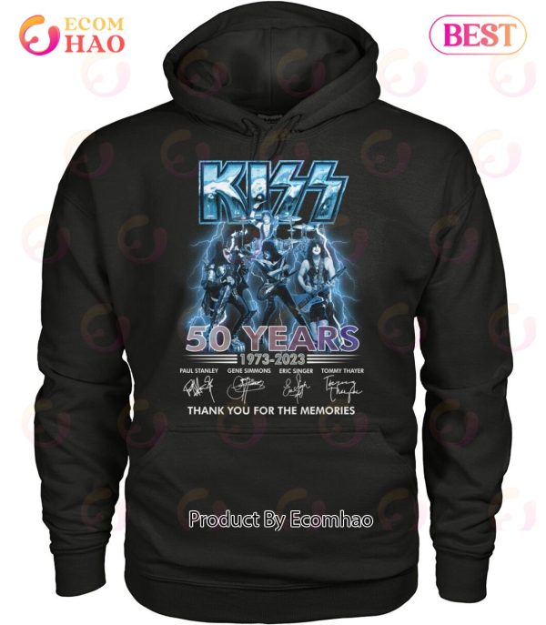 New Design Kiss 50 Years Of 1973 – 2023 Thank You For The Memories T-Shirt