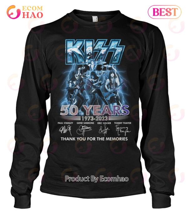New Design Kiss 50 Years Of 1973 – 2023 Thank You For The Memories T-Shirt