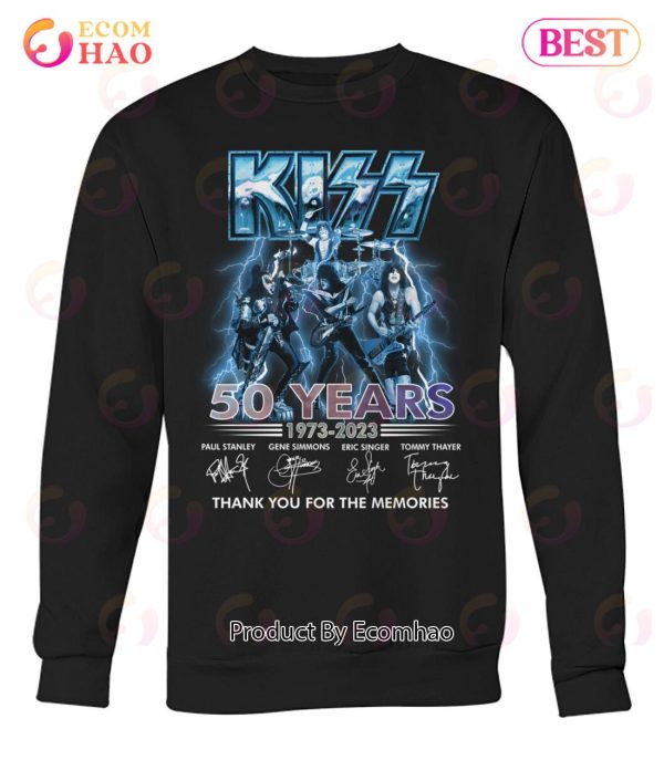 New Design Kiss 50 Years Of 1973 – 2023 Thank You For The Memories T-Shirt