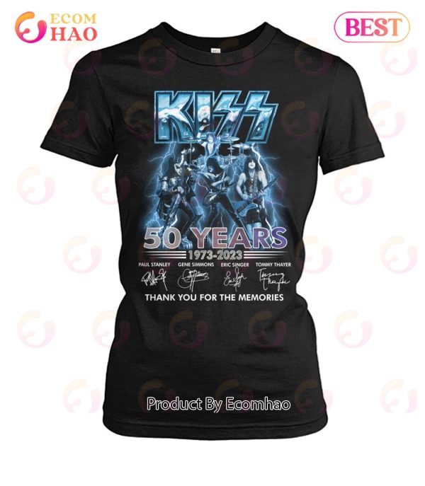 New Design Kiss 50 Years Of 1973 – 2023 Thank You For The Memories T-Shirt