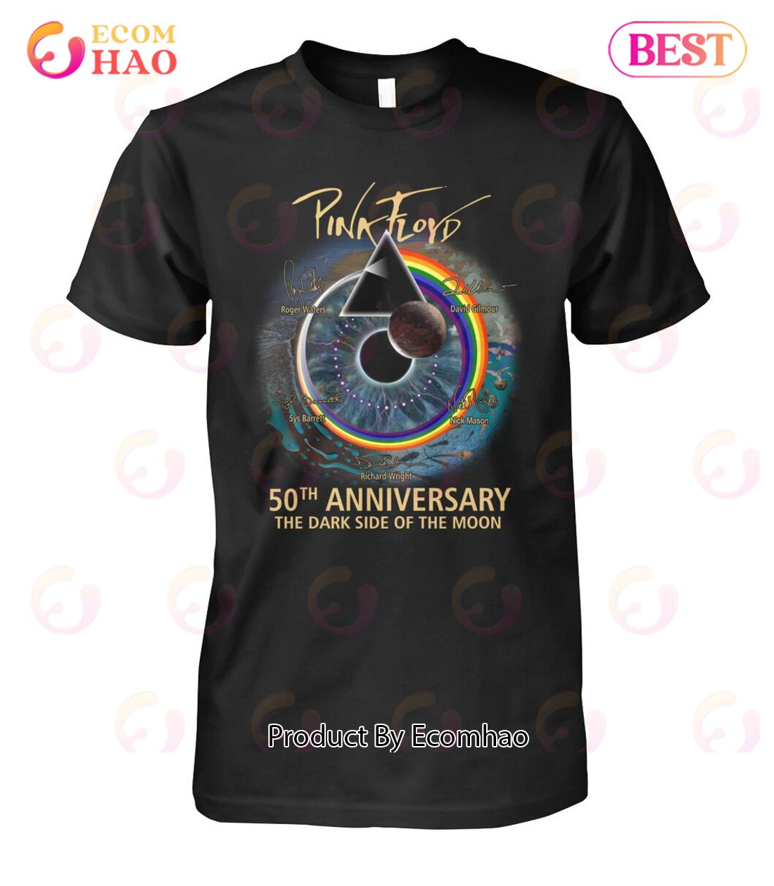 Pink Ployd 50th Anniversary The Dark Side Of The Moon T-Shirt