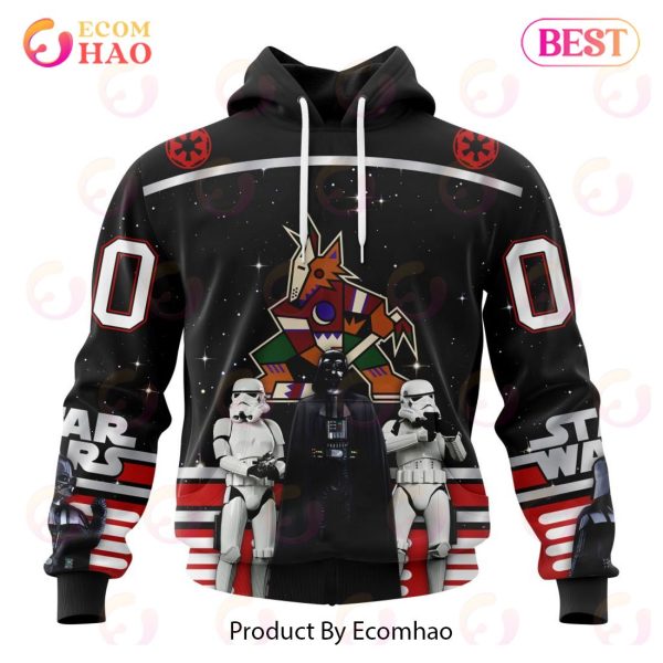 NHL Arizona Coyotes Special Star Wars Design May The 4th Be With You 3D Hoodie