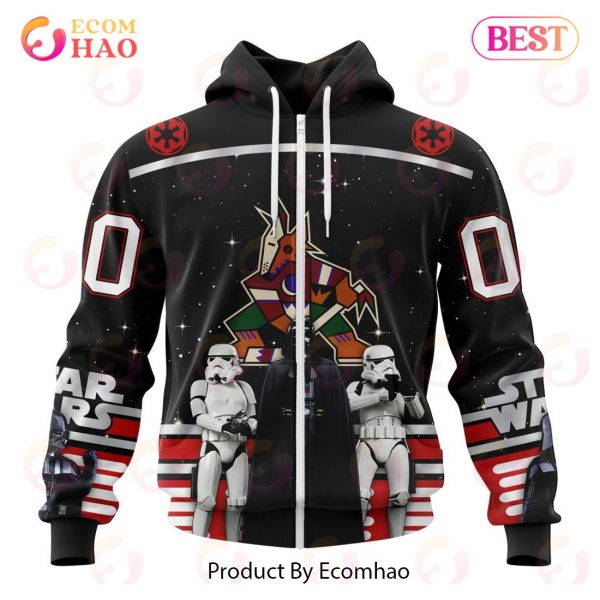 NHL Arizona Coyotes Special Star Wars Design May The 4th Be With You 3D Hoodie