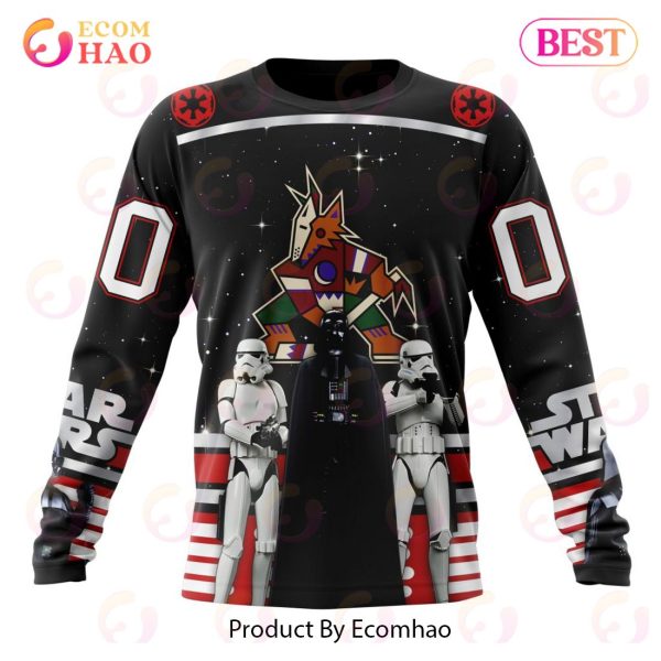 NHL Arizona Coyotes Special Star Wars Design May The 4th Be With You 3D Hoodie