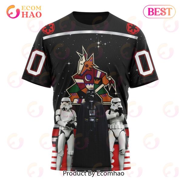 NHL Arizona Coyotes Special Star Wars Design May The 4th Be With You 3D Hoodie
