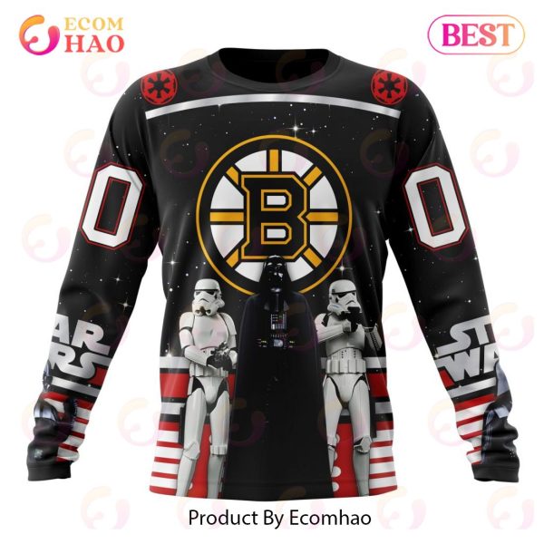 NHL Boston Bruins Special Star Wars Design May The 4th Be With You 3D Hoodie