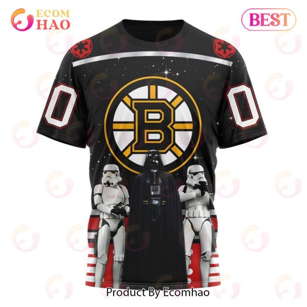 NHL Boston Bruins Special Star Wars Design May The 4th Be With You 3D Hoodie