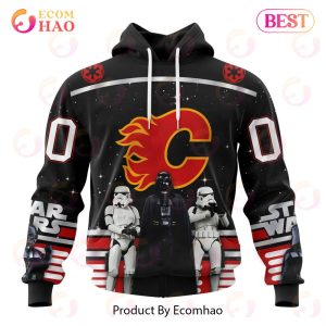 NHL Calgary Flames Special Star Wars Design May The 4th Be With You 3D Hoodie