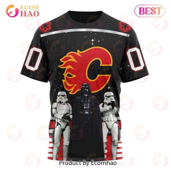 NHL Calgary Flames Special Star Wars Design May The 4th Be With You 3D Hoodie