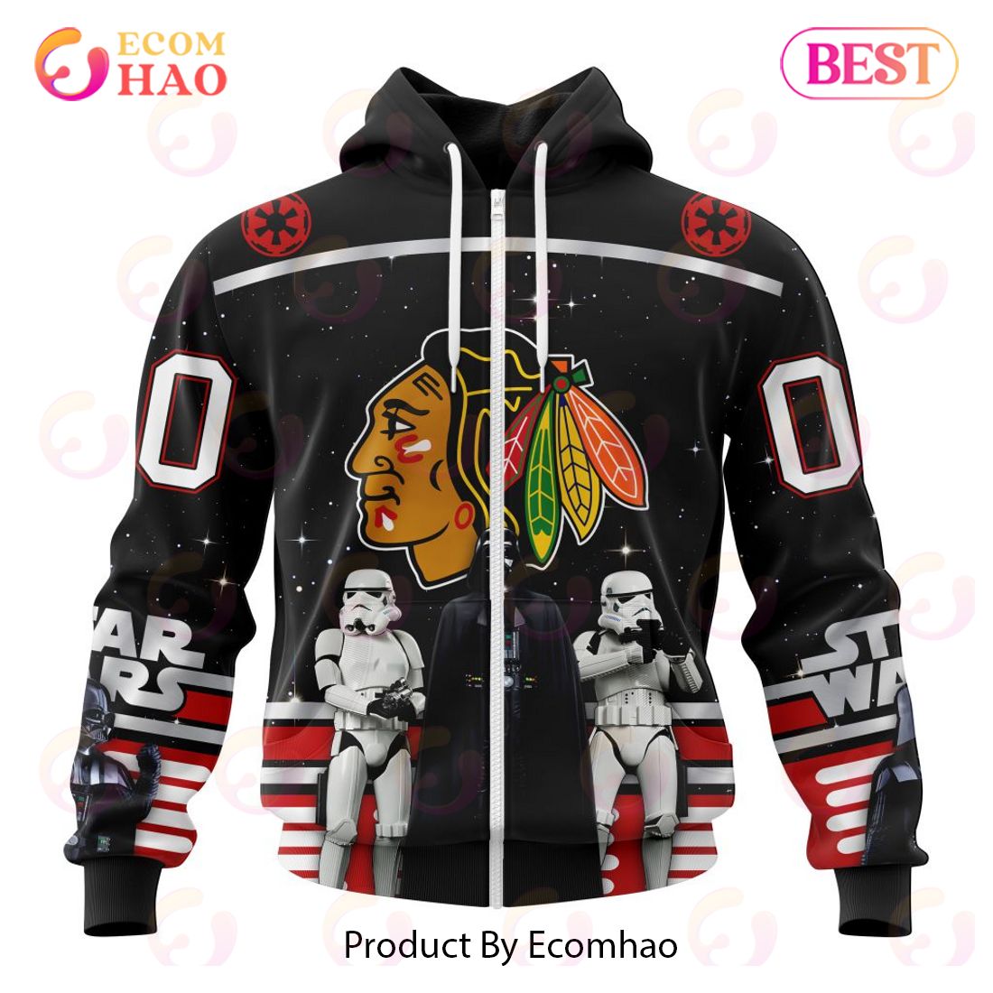 NHL Chicago Blackhawks Special Star Wars Design May The 4th Be With You 3D Hoodie