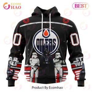 NHL Edmonton Oilers Special Star Wars Design May The 4th Be With You 3D Hoodie