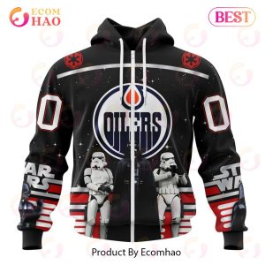 NHL Edmonton Oilers Special Star Wars Design May The 4th Be With You 3D Hoodie