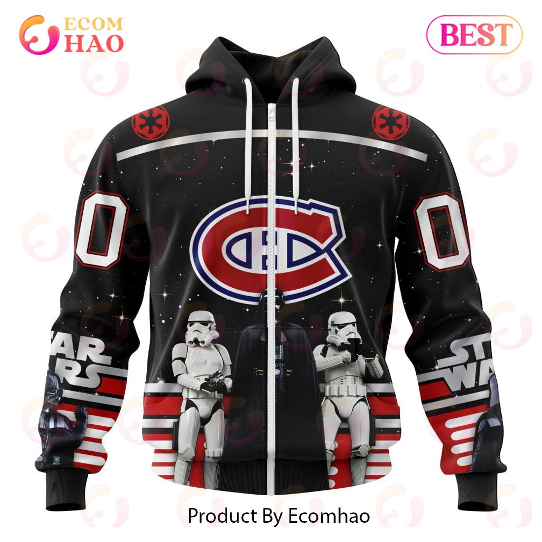 NHL Montreal Canadiens Special Star Wars Design May The 4th Be With You 3D Hoodie