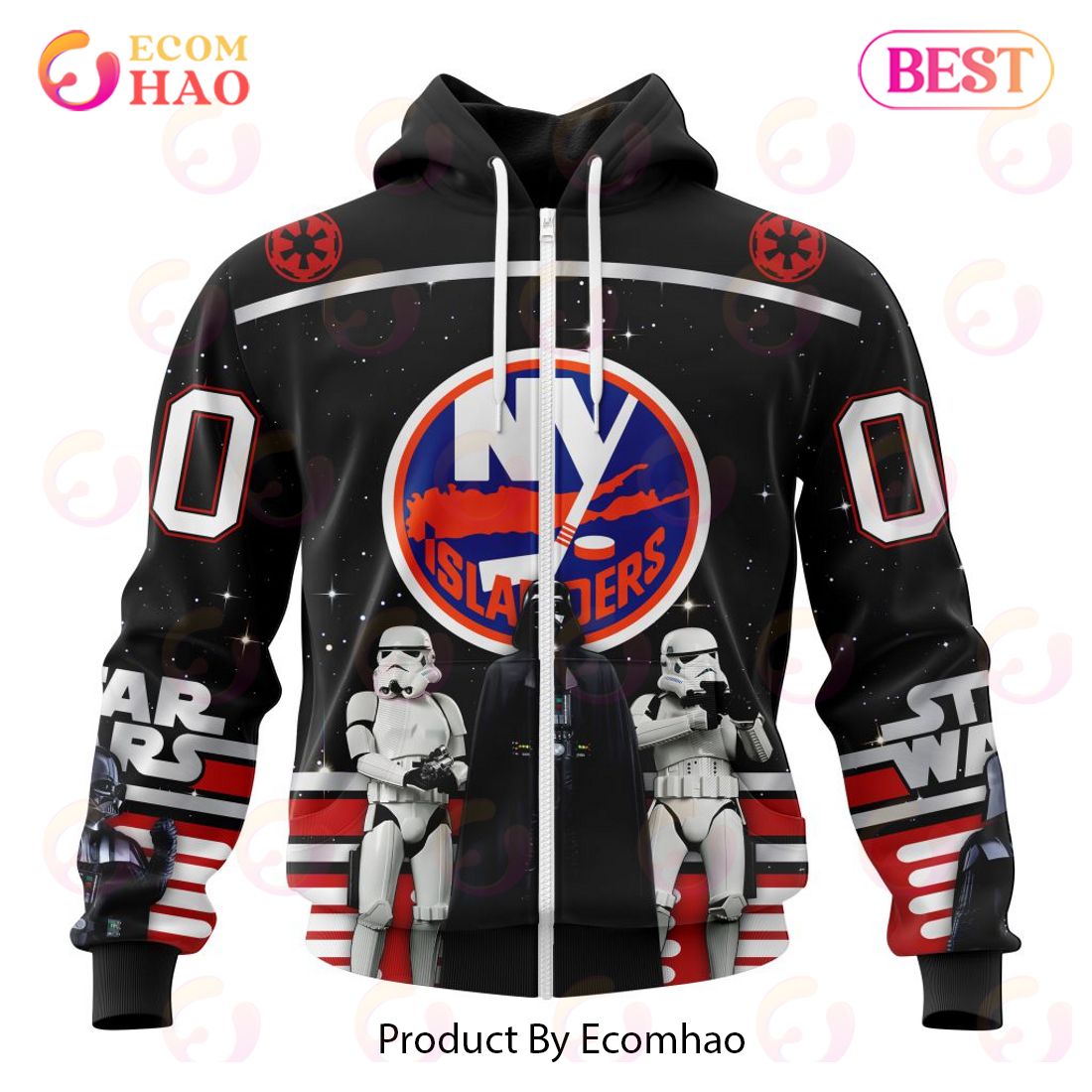 NHL New York Islanders Special Star Wars Design May The 4th Be With You 3D Hoodie