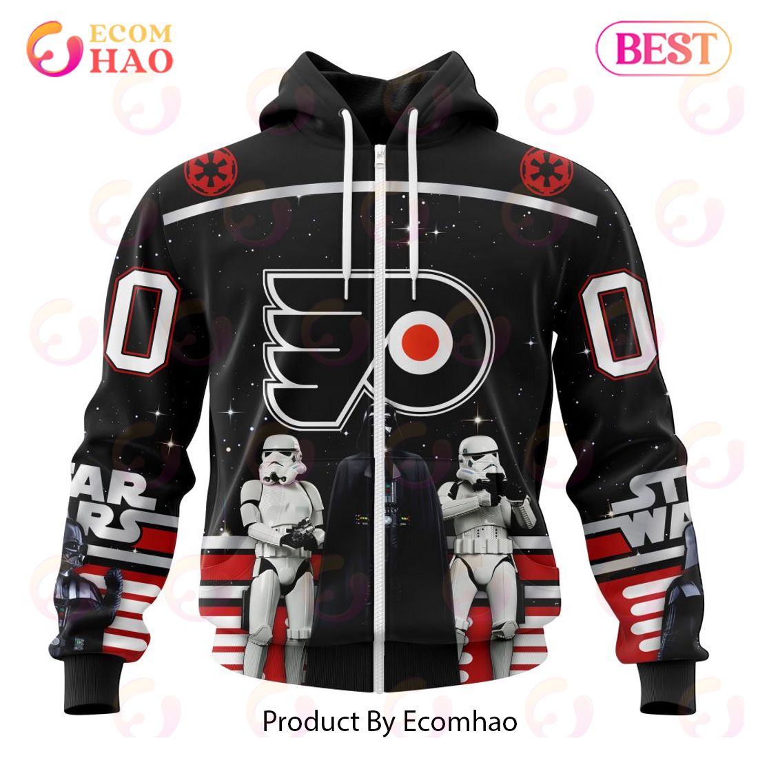 NHL Philadelphia Flyers Special Star Wars Design May The 4th Be With You 3D Hoodie