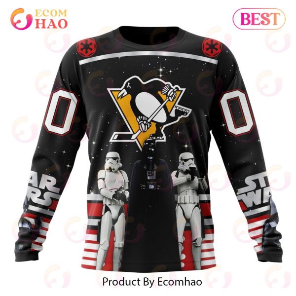 NHL Pittsburgh Penguins Special Star Wars Design May The 4th Be With You 3D Hoodie