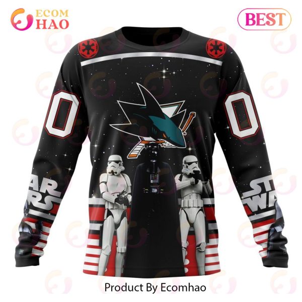 NHL San Jose Sharks Special Star Wars Design May The 4th Be With You 3D Hoodie